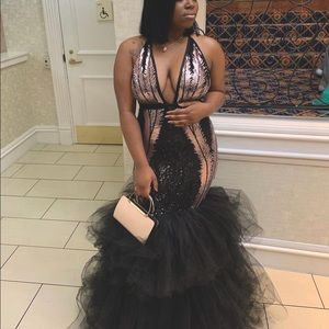 Pink sequin mermaid dress